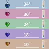 Dermearne Feeling Emotional Sensitive Discoloration Love Pendant Necklace Stainless Steel Beaded Chain Necklaces Gift Jewelry New Fashion