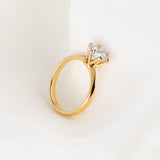 Dermearne Classic Stainless Steel Wedding Engagement Ring for Women Brilliant Cubic Zirconia Crystal Proposal Ring Anniversary Jewelry