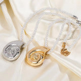 Dermearne New Golden Conch Pendant Necklace for Holiday