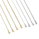 Dermearne Chain Necklace Mix And Match For Women Men Stainless Steel Snake Twist Long Collar High Polished Non Fade