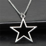 Dermearne New Fashion Handmade Simple Design Antique Silver Color Hollow Star Pendant Earrings Women Best-selling Drop Earrings