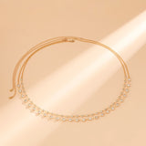 Dermearne Exquisite Bilayer Bikini Belly Chains Sexy Women Shining Rhinestone Waist Chain Summer Beach Party Body Jewelry Y2K Accessories