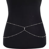 Dermearne Double Layer Body Chain Waist  Sexy Casual Women's Piercing Jewelry