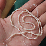 Dermearne 1.5mm Mini Ssmall Pearl Natural Freshwater Real Pearl Semi-finished Jewelry Material Thin Chain DIY Ring Material Hot Sale