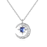 Dermearne Fashion Light Of Stars And Moon Charm Necklace Delicate Clavicle Stars Rhinestone Chain Necklace For Women Jewelry