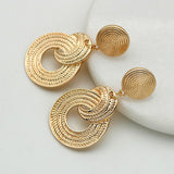 Dermearne Geometric Metal Earrings For Women Fancy Simple New Design Large Punk Jewelry Trendy Fashion Accessories Giifts Party