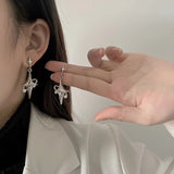 Dermearne Korean Fashion Y2K Star Drop Earrings Hot Girl Harajuku Creative Planet Pearl Crystal Stars Earring for Women Punk Jewelry