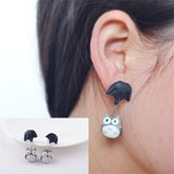 Dermearne New Fashion Handmade Cartoon 3D Polymer Clay Animal Earrings Women Cute Cat Stud Earring Ear Stud Jewelry Girls