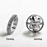 Dermearne New Astronomical Ball Letter Ring For  Women Foldable Open Universe Ring Ring Fashion Elegant Gift Party Jewelry