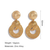 Dermearne Geometric Metal Earrings For Women Fancy Simple New Design Large Punk Jewelry Trendy Fashion Accessories Giifts Party