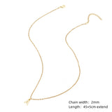 Dermearne Classic Stainless Steel Initial Letter Women Necklace Handmade O-Chain Necklace For Women Jewelry Gift